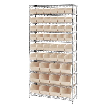 Quantum Storage Systems Giant Open Hopper Wire Shelving System WR10-230240IV